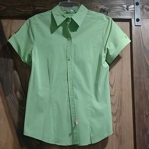 Liz Claiborne Green Plaid Button Down - Medium